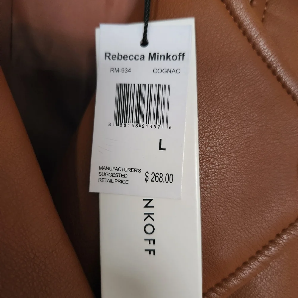 Rebecca Minkoff Faux Leather Moto Biker Jacket - Picture 5 of 5